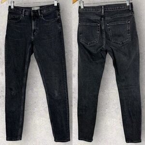 Everlane Washed Black Skinny Jeans Size‎ 25 Tall Minimalist Denim Mid Rise 25T